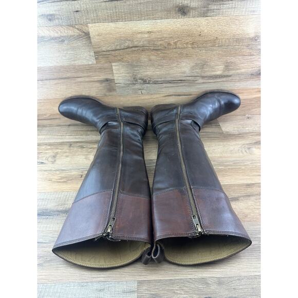 Frye Melissa Harness Black Brown Leather Inside Zip Up Riding Boots Womens 9B - Picture 5 of 8